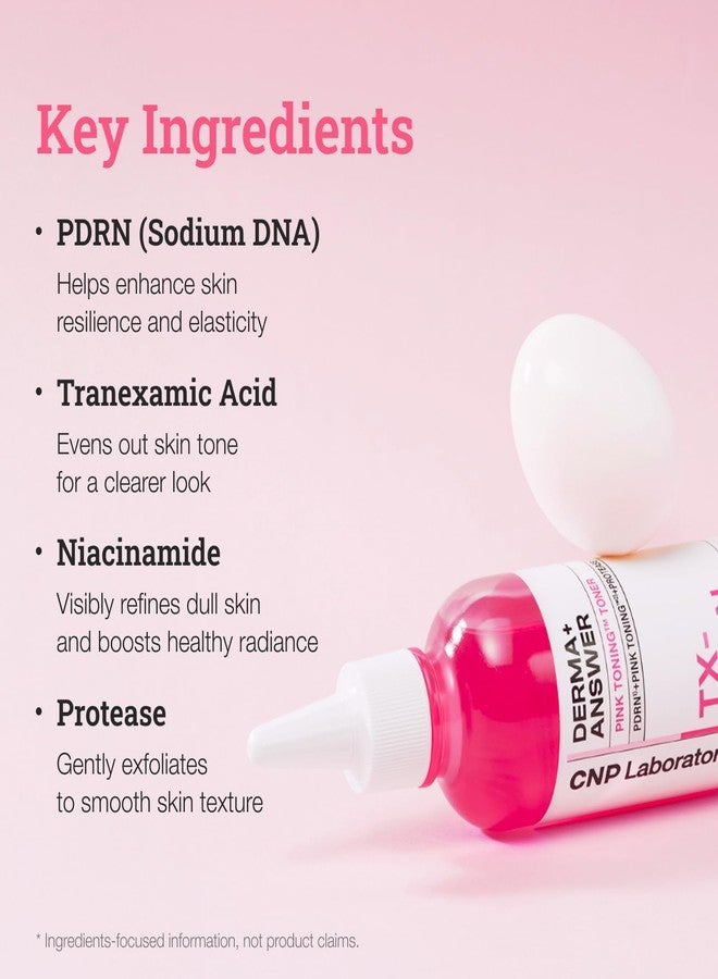 CNP Pink Toning™ Toner, PDRN + Tranexamic Acid Toner for Face, Salmon DNA, Niacinamide, for Glass Skin, Korean Skincare, 6.7 fl. oz. - Image 5